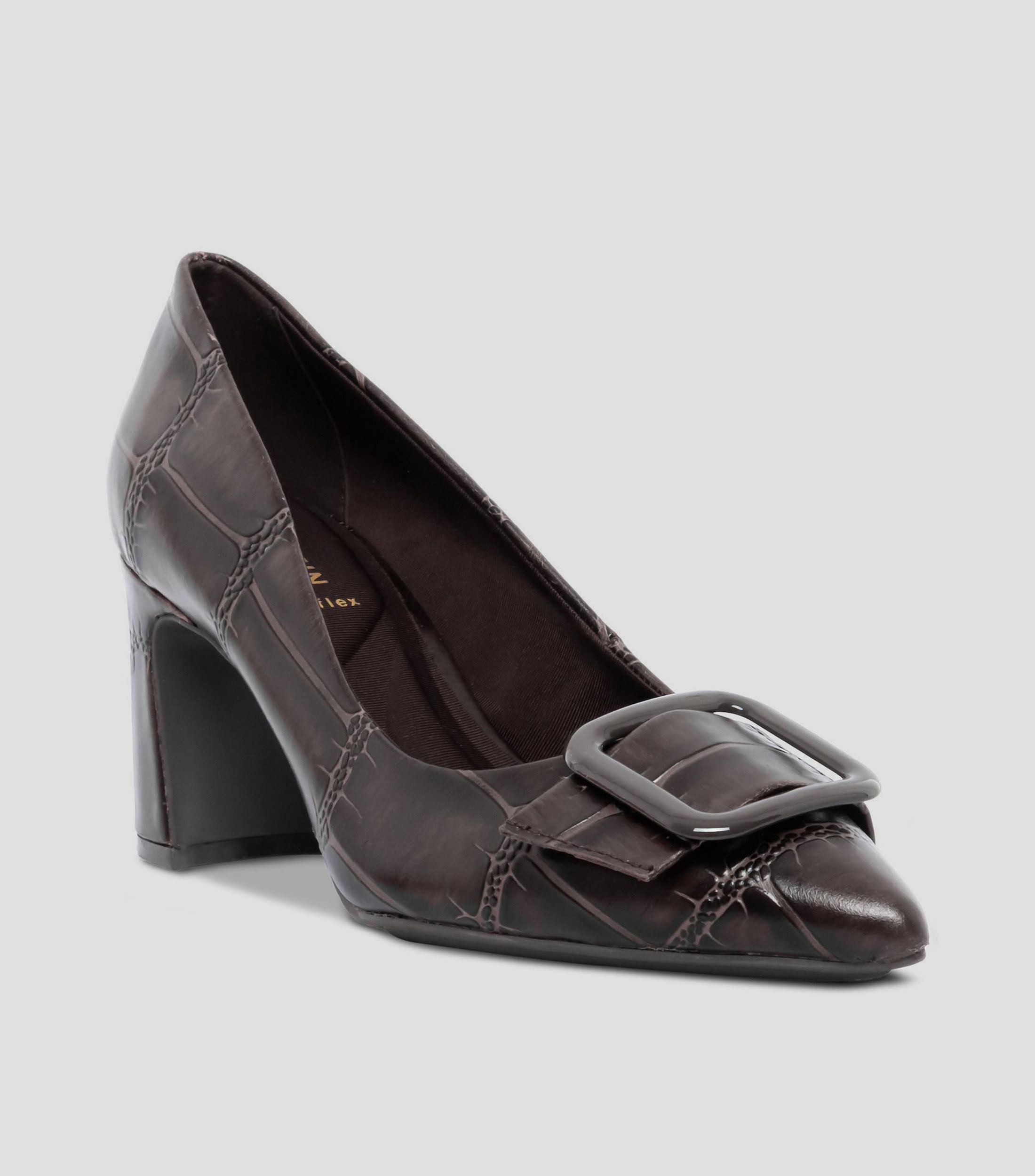 Zapatillas con tacón medio cuadrado Mujer